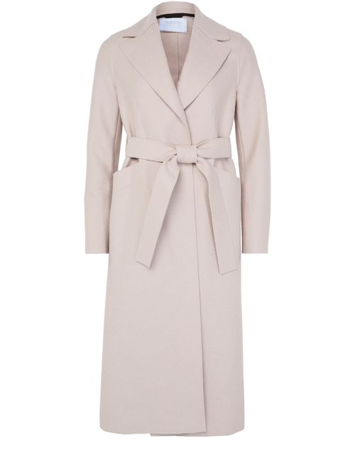 Maxi coat in pressed wool
