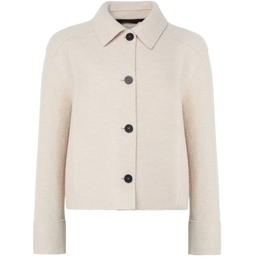 Boiled wool short jacket